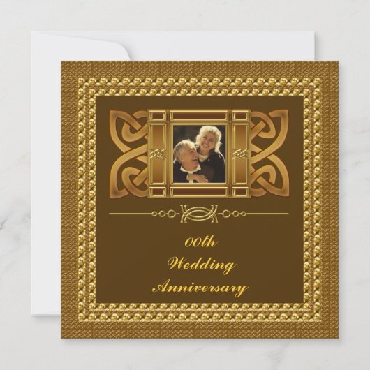 50周年結婚記念日パーティー招待状 招待状 (正面)