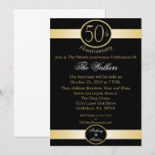 50周年結婚記念日パーティー招待状 招待状 (正面/裏面)