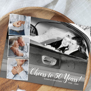50周年結婚記念日パーティー、いつでも、写真付き ポストカード