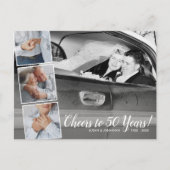 50周年結婚記念日パーティー、どの年でも、写真付き ポストカード (正面)