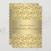 50周年結婚記念日パーティー 招待状 (正面/裏面)