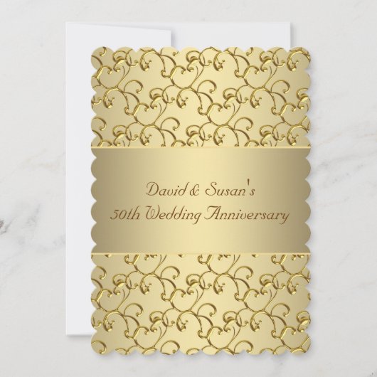 50周年結婚記念日パーティー 招待状 (正面)