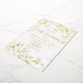 50周年結婚記念日リアルゴールド 箔招待状 (回転した状態)