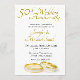 50周年結婚記念日リング招待状 招待状