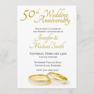 50周年結婚記念日リング招待状 招待状
