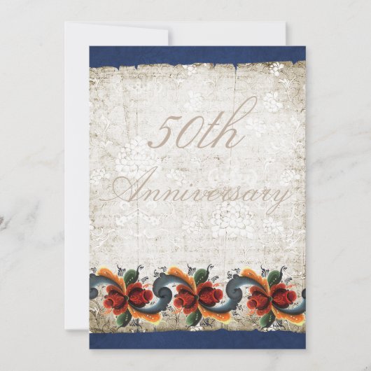50周年結婚記念日ローゼマリンカスタム 招待状 (正面)