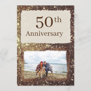 50周年結婚記念日写真パーティー招待状 招待状