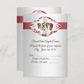 50周年結婚記念日出欠確認 招待状 (正面/裏面)