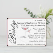 50周年結婚記念日招待状カクテル 招待状 (スタンド正面)