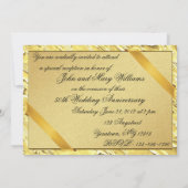 50周年結婚記念日招待状カード 招待状 (裏面)