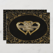 50周年結婚記念日招待状カード 招待状 (正面/裏面)