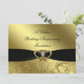 50周年結婚記念日招待状カード 招待状 (スタンド正面)