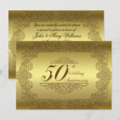 50周年結婚記念日招待状カード 招待状 (正面/裏面)