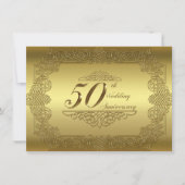 50周年結婚記念日招待状カード 招待状 (正面)