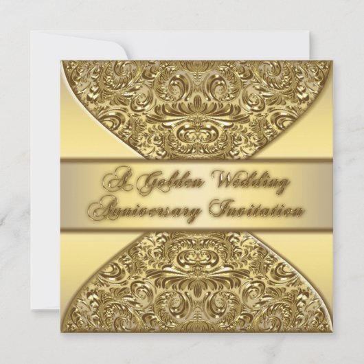 50周年結婚記念日招待状カード 招待状 (正面)