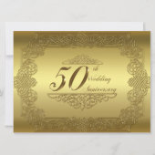 50周年結婚記念日招待状カード 招待状 (正面)