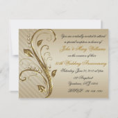 50周年結婚記念日招待状カード 招待状 (裏面)