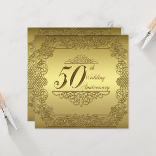 50周年結婚記念日招待状カード 招待状