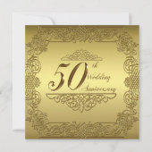 50周年結婚記念日招待状カード 招待状 (正面)