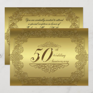 50周年結婚記念日招待状カード 招待状