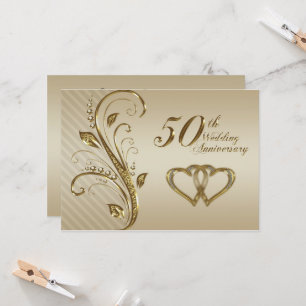 50周年結婚記念日招待状カード 招待状