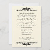 50周年結婚記念日招待状 - アイボリー 招待状 (裏面)