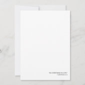 50周年結婚記念日招待状 ミニマル 招待状 (裏面)