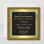 50周年結婚記念日招待状 - 写真挿入 招待状 (裏面)