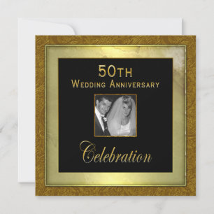 50周年結婚記念日招待状 - 写真挿入 招待状
