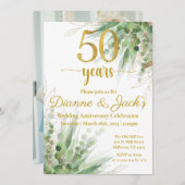 50周年結婚記念日招待状 招待状 (正面/裏面)
