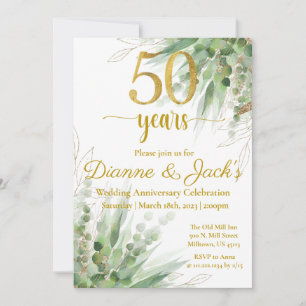 50周年結婚記念日招待状 招待状
