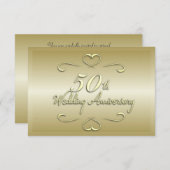 50周年結婚記念日招待状 招待状 (正面/裏面)