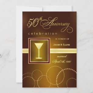 50周年結婚記念日祝賀会 - モダン 招待状