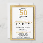 50周年結婚記念日 おめでとう50年 パーティー 招待状 (正面)