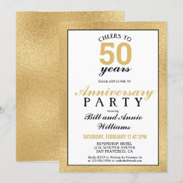 50周年結婚記念日 おめでとう50年 パーティー 招待状