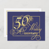 50周年結婚記念日 - お得なプラン 招待状 (正面/裏面)