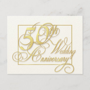 50周年結婚記念日 - お手頃な招待状 招待状