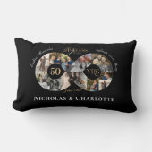 50周年結婚記念日 インフィニティ フォト コラージュ ランバークッション (正面)