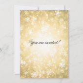 50周年結婚記念日 ウィンター ワンダーランド ゴールド 招待状 (裏面)