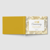 50周年結婚記念日 エレガント ゴールド ボケ ゲストブック (全面)