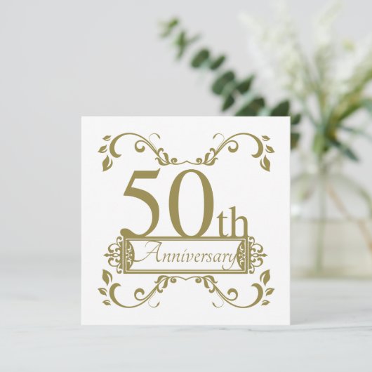 50周年結婚記念日 カード (スタンド正面)
