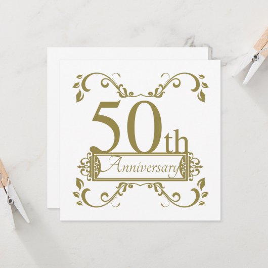 50周年結婚記念日 カード (正面/裏面インサイチュ)