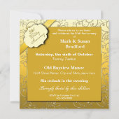 50周年結婚記念日 - ゴールデン 招待状 (裏面)