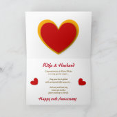 50周年結婚記念日 ゴールドシェブロン B20A カード (内部)