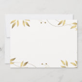 50周年結婚記念日 ゴールドリーフ 招待状 (裏面)