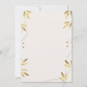 50周年結婚記念日 ゴールドリーフ 招待状 (裏面)