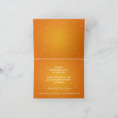 50周年結婚記念日 スパークリング チェーン オレンジ 招待状 (内部)