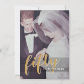 50周年結婚記念日 & フォト 招待状 (正面)