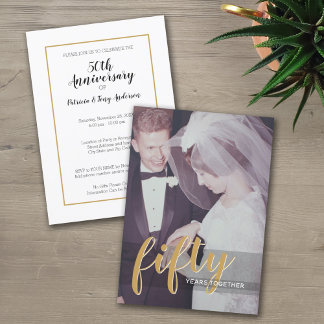 50周年結婚記念日 & フォト 招待状