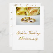 50周年結婚記念日 招待状 (正面/裏面)